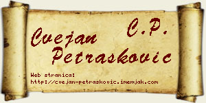 Cvejan Petrašković vizit kartica